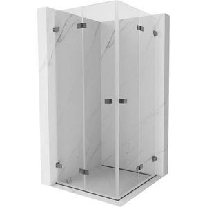 MEXEN/S - Lunar-F Duo sprchovací kút skladacie dvere 90 x 90, transparent, grafit kartáčovaná 836-090L-090P-66-00 vyobraziť