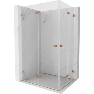 MEXEN/S - Lunar-F Duo sprchovací kút skladacie dvere 100 x 70, transparent, meď kartáčovaná 836-100L-070P-65-00 vyobraziť