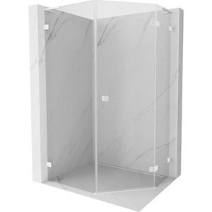 MEXEN/S - Lunar L sprchový kút päťboký krídlový pravá 90 x 100, transparent, biela 831L-090P-100L-20-00-P vyobraziť