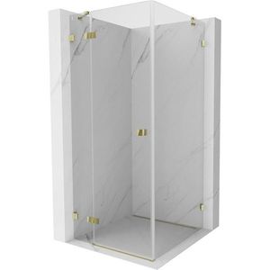 MEXEN/S - Lunar sprchovací kút dvere krídlové ľavá 80 x 80, transparent, zlato 834-080-080-50-00-L vyobraziť