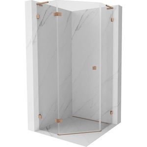MEXEN/S - Lunar L sprchový kút päťboký krídlový ľavá 100 x 100, transparent, meď kartáčovaná 831L-100L-100P-65-00-L vyobraziť