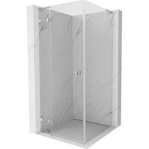 MEXEN/S - Lunar L sprchový kút dvere krídlové ľavá 80 x 80, transparent, chróm 834L-080-080-01-00-L vyobraziť