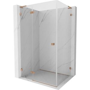 MEXEN/S - Lunar L sprchový kút dvere krídlové ľavá 85 x 80, transparent, meď kartáčovaná 834L-085-080-65-00-L vyobraziť