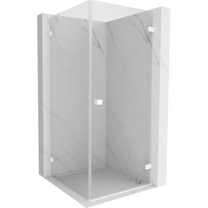 MEXEN/S - Lunar-B sprchovací kút dvere krídlové pravá 80 x 80, transparent, biela 832-080-080-20-00-P vyobraziť