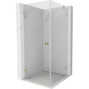 MEXEN/S - Lunar-B sprchovací kút dvere krídlové ľavá 80 x 80, transparent, zlato 832-080-080-50-00-L vyobraziť