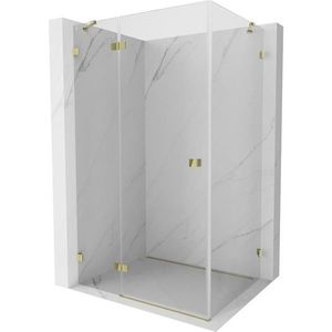 MEXEN/S - Lunar sprchovací kút dvere krídlové ľavá 95 x 80, transparent, zlato 834-095-080-50-00-L vyobraziť