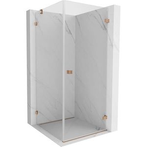 MEXEN/S - Lunar-B sprchovací kút dvere krídlové pravá 80 x 80, transparent, meď kartáčovaná 832-080-080-65-00-P vyobraziť