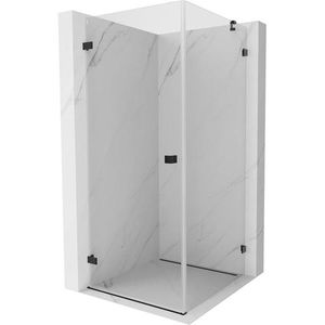 MEXEN/S - Lunar-B sprchovací kút dvere krídlové ľavá 80 x 80, transparent, čierna 832-080-080-70-00-L vyobraziť