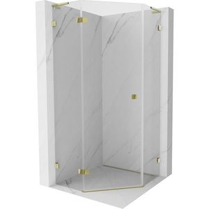 MEXEN/S - Lunar L sprchový kút päťboký krídlový ľavá 90 x 90, transparent, zlato 831L-090L-090P-50-00-L vyobraziť