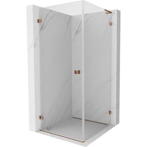 MEXEN/S - Lunar-B L sprchový kút dvere krídlové ľavá 80 x 80, transparent, ružové zlato 832L-080-080-60-00-L vyobraziť