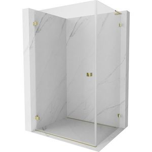 MEXEN/S - Lunar-B L sprchový kút dvere krídlové ľavá 85 x 80, transparent, zlato 832L-085-080-50-00-L vyobraziť