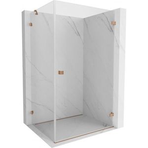 MEXEN/S - Lunar-B sprchovací kút dvere krídlové pravá 85 x 80, transparent, meď kartáčovaná 832-085-080-65-00-P vyobraziť