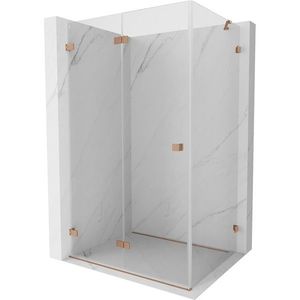 MEXEN/S - Lunar-F sprchovací kút skladacie dvere ľavá 95 x 80, transparent, měď kartáčovaná 836-095-080-65-00-L vyobraziť