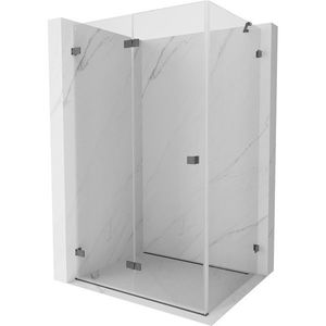 MEXEN/S - Lunar-F sprchovací kút skladacie dvere ľavá 95 x 80, transparent, grafit kartáčovaná 836-095-080-66-00-L vyobraziť