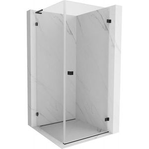 MEXEN/S - Lunar-B L sprchový kút dvere krídlové pravá 80 x 80, transparent, čierna 832L-080-080-70-00-P vyobraziť