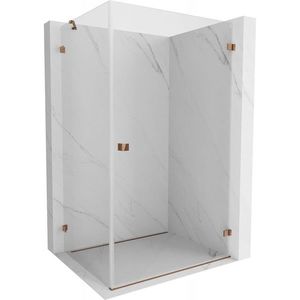 MEXEN/S - Lunar-B L sprchový kút dvere krídlové pravá 85 x 80, transparent, ružové zlato 832L-085-080-60-00-P vyobraziť