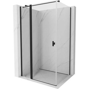 MEXEN/S - Mist T sprchovací kút dvere krídlové 115 x 75, transparent, čierna 8A4T-115-075-70-00 vyobraziť