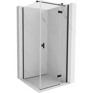 MEXEN/S - Mist HT sprchovací kút dvere krídlové pravá 80 x 80, transparent, čierna 8A5T-080-080-70-00-P vyobraziť