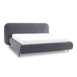 Modrá čalúnená dvojlôžková posteľ s úložným priestorom s roštom 160x200 cm Pointt – ELTAP vyobraziť