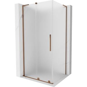 MEXEN/S - Velar L sprchovací kút, posuvné dvere 100 x 110, dekor, ružové zlato 871-100-110-33-60 vyobraziť