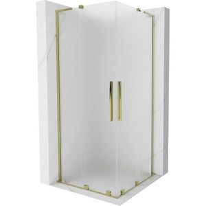 MEXEN/S - Velar L Duo sprchovací kút, posuvné dvere 100 x 100, dekor, zlato 871-100-100-02-33-50 vyobraziť