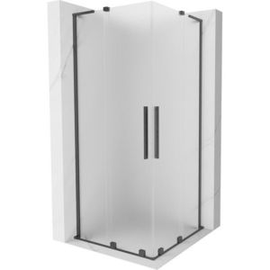 MEXEN/S - Velar L Duo sprchovací kút, posuvné dvere 100 x 100, dekor, gun gray kartáčovanáana 871-100-100-02-33-66 vyobraziť