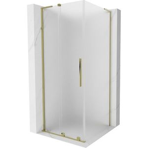 MEXEN/S - Velar L sprchovací kút, posuvné dvere 100 x 100, dekor, zlato 871-100-100-33-50 vyobraziť