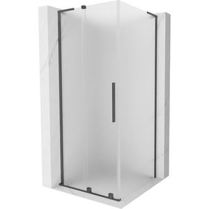 MEXEN/S - Velar L sprchovací kút, posuvné dvere 100 x 100, dekor, grafit kartáčovaná 871-100-100-33-66 vyobraziť