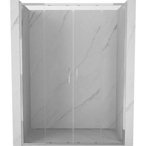 MEXEN/S - Exo dvojité posuvné sprchové dvere 140, transparent, chróm 8152-140-000-01-00 vyobraziť