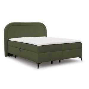 Zelená boxspring posteľ s úložným priestorom 160x200 cm Ornes – Ropez vyobraziť