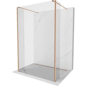 MEXEN/S - Kioto Sprchová zástena WALK-IN voľne stojaca 95 x 30 x 30, transparent, meď kartáčovaná 800-095-030-222-65-00-030 vyobraziť