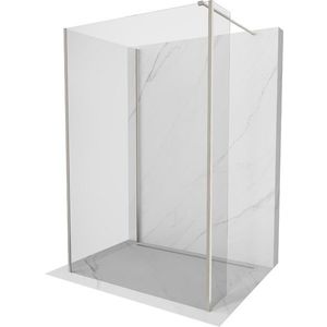 MEXEN/S - Kioto Sprchová zástena WALK-IN 110 x 85 x 40, transparent, nikel kefovaná 800-110-085-221-97-00-040 vyobraziť