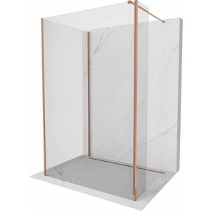 MEXEN/S - Kyoto Sprchová zástena WALK-IN 125 x 95 x 30, transparent, ružové zlato 800-125-095-221-60-00-030 vyobraziť