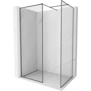 MEXEN/S - Kyoto-F Sprchová zástena WALK-IN s rámom 95 x 70, transparent 8 mm, grafit metal 800-095-202-04-95-070 vyobraziť