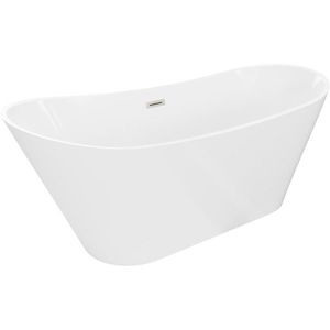 MEXEN/S - Dora voľne stojaca vaňa 150 x 75, biela, sifón a prepad nikel kartáčovaný 52071507500-97 vyobraziť