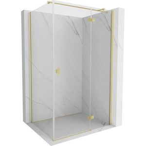 MEXEN/S - Mist HT sprchovací kút dvere krídlové pravá 85 x 90, transparent, zlato kartáčovaná 8A5T-085-090-55-00-P vyobraziť