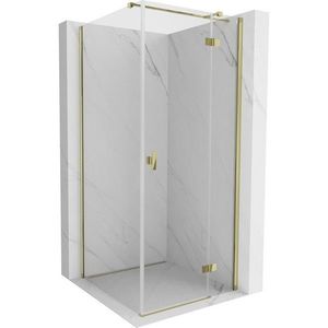 MEXEN/S - Mist HT sprchový kút dvere krídlové pravá 90 x 90, transparent, zlato 8A5T-090-090-50-00-P vyobraziť