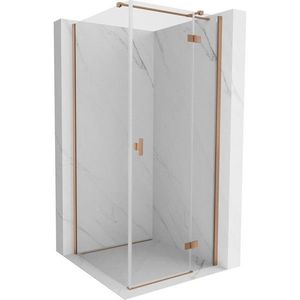 MEXEN/S - Mist HT sprchovací kút dvere krídlové pravá 90 x 90, transparent, meď kartáčovaná 8A5T-090-090-65-00-P vyobraziť