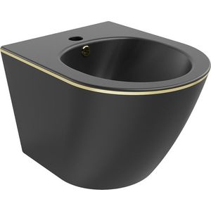 MEXEN - Lena bidet závesný, čierna mat/zlatá linka 35224875 vyobraziť