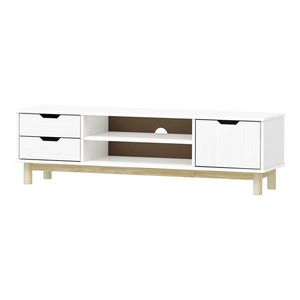 TV stolík 1 dvere + 2 zásuvky BONITO 2 biely lak vyobraziť