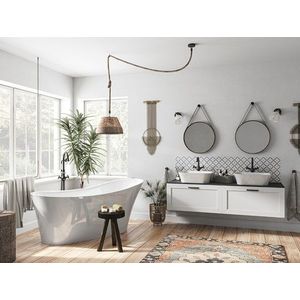 BESCO - Voľne stojaca vaňa CALIMA biela - Farba - Biela, Farba sifónu - Zlatá, Rozmer vane - 170 × 74 cm VANCALIM170Z vyobraziť