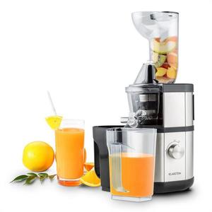 Klarstein Fruitberry, pomalý odšťavovač, 400 W, 60 ot./min., plniaca trubica Ø 8, 5 cm, nehrdzavejúca oceľ vyobraziť