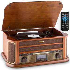 Auna Belle Epoque 1908 DAB, retro stereo systém, gramofón, DAB+ vyobraziť