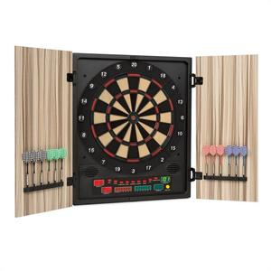 KLARFIT Dartmaster 180, béžový, terč na šípky, automat na šípky, mäkký hrot, dvierka vyobraziť