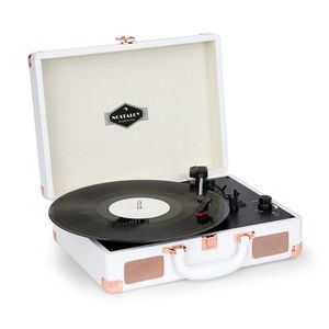 Auna Nostalgy by auna Peggy Sue retro gramofón platne USB AUX biela/ružovo-zlatá vyobraziť