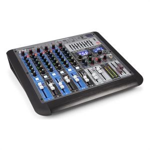 Power Dynamics PDM-S804, mixážny pult, 8-kanálový, DSP/MP3, USB port, bluetooth prijímač vyobraziť
