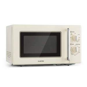 Klarstein Caroline, mikrovlnná rúra, 20 l, 700/1000 W, Ø 25, 5 cm, QuickSelect, retro, krémová vyobraziť