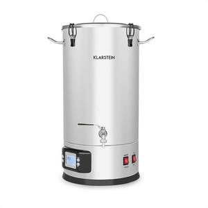 Klarstein Maischfest 30, sladový kotol, 5 dielov, 30 l, 1500/3000 W, dotykový LCD, nehrdzavejúca oceľ vyobraziť