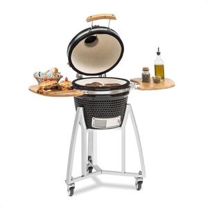 Klarstein Queensize, kamado gril, teplomer, odnímateľné bočné diely, čierny vyobraziť