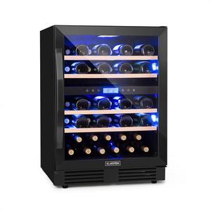 Klarstein Vinovilla Onyx 43, dvojzónová vinotéka, 129 l, 43 fliaš, 3-farebné LED osvetlenie vyobraziť